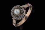 Bague en or rose et gris 18k (750 millièmes), le...