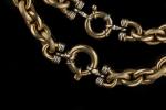 Collier et bracelet en or jaune 18k (750 millièmes) à...