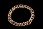 Bracelet gourmette en or jaune 18k (750 millièmes). 
Long. :...