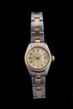 ROLEX. 
Lady Datejust. 
Montre bracelet de dame en acier et...