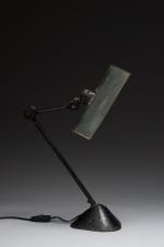 Bernard-Albin GRAS (1886-1943). Lampe articulée à reflecteur modèle n°1075 en...