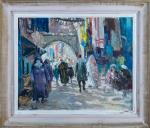 Henri Jean PONTOY (1888-1968). 
Souk de Marrakech. 
Huile sur toile...