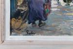 Henri Jean PONTOY (1888-1968). 
Souk de Marrakech. 
Huile sur toile...