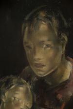 Maria BLANCHARD (1881-1932). Maternité. Pastel sur papier. Haut. : 97...