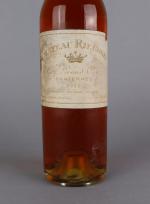 SAUTERNES. Château Rieussec, 1er Cru Classé, 1962. 1 bouteille (niveau...