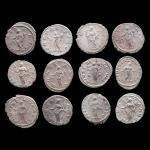 Monnaies romaines, Empire, lot de 12 antoniniens de Postume