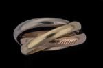 CARTIER. Bague "Trinity"  en or rose, jaune et gris...