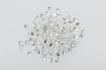 Lot de diamants sur papier de forme ronde et de...