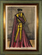 Bernard BUFFET (1928-1999).
Toréro jaune.
Lithographie, justifiée 87/150 en bas à gauche...