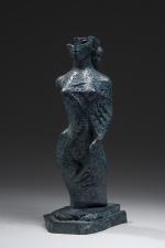 Georges OUDOT (1928-2004). 
Nu féminin. 
Bronze à patine bleue signé,...