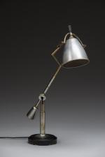 Edouard-Wilfrid BUQUET (1886 - ?). Lampe de bureau en métal...