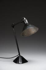 Bernard-Albin GRAS (1886-1943). 
Lampe articulée à reflecteur modèle n°205 en...