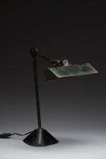 Bernard-Albin GRAS (1886-1943). Lampe articulée à reflecteur modèle n°1075 en...