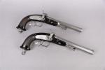 Deux pistolets d'Officier de Cavalerie à percussion, modèle 1833.Première arme...