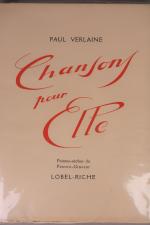 VERLAINE, Paul. 
Chansons pour elle.
Pointes-sèches par Lobel-Riche, Paris, presses de...