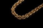 Collier en or jaune 18k (750 millièmes) à maille palmier...