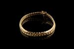 Bracelet à maille miroir en or jaune 18k (750 millièmes)....