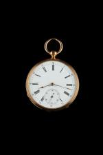 Montre de gousset en or jaune 18k (750 millièmes), le...