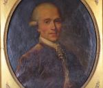 Ecole française vers 1770.  Portrait d'homme en buste. Toile...