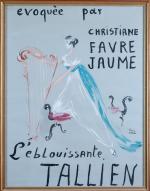 Yves SAINT-LAURENT (1936-2008). "L'éblouissante Tallien évoquée par Christiane Favre Jaume"....