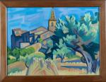 Gabriel COUDERC (1905-1994). 
Paysage de Provence. 
Huile sur toile signée...