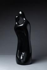 Xavier ALVAREZ (né en 1949). 
"Intimité". 
Bronze à patine noire,...