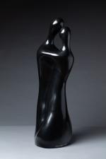 Xavier ALVAREZ (né en 1949). 
"Intimité". 
Bronze à patine noire,...