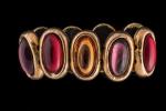 Mithé ESPELT (1923-2020) Bracelet Cabochons Céramique émaillée dorée craquelée et...