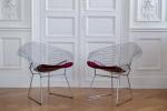 Harry BERTOIA (1915-1978), éditions Knoll International. 
Paire de fauteuils modèle...