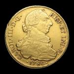 Royaume d'Espagne, Charles III, 8 escudos, 1780, Santiago (Chili).

Provenance :...