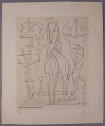 Léopold SURVAGE (1879-1968). 
Pégase.
Gravure au burin monogrammée dans et hors...