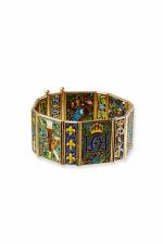 Lucien FALIZE (1839-1897) et Germain BAPST (1853-1921).Bracelet articulé réversible en...