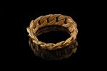 Bracelet à maille gourmette tressée en or jaune 18k (750...