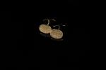 Paire de boutons de manchette en or jaune 18k (750...