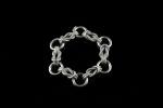 HERMES.Bracelet en argent collection "Audierne" à maillons noeud marin et...