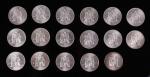 FRANCE. 17 x 50 francs argent.  Lot conservé hors...