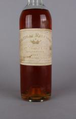 SAUTERNES. Château Rieussec, 1er Cru Classé, 1962. 1 bouteille (niveau...