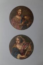 Ecole française du XVIIe siècle, suiveur de Simon Vouet. Judith...